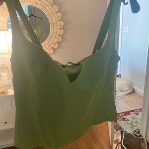 Green Zara corset crop top!